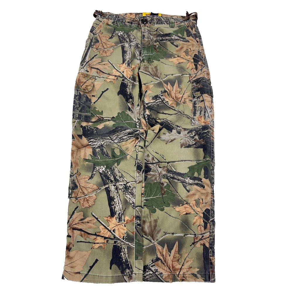Trail Crest Camo Cargo Pants Boys 28x26 Baggy Hunting VTG Y2K Youth